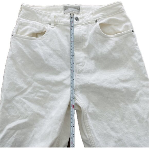 EVERLANE the curvy cheeky crop Jeans white High Rise 30x25 - Picture 7 of 7